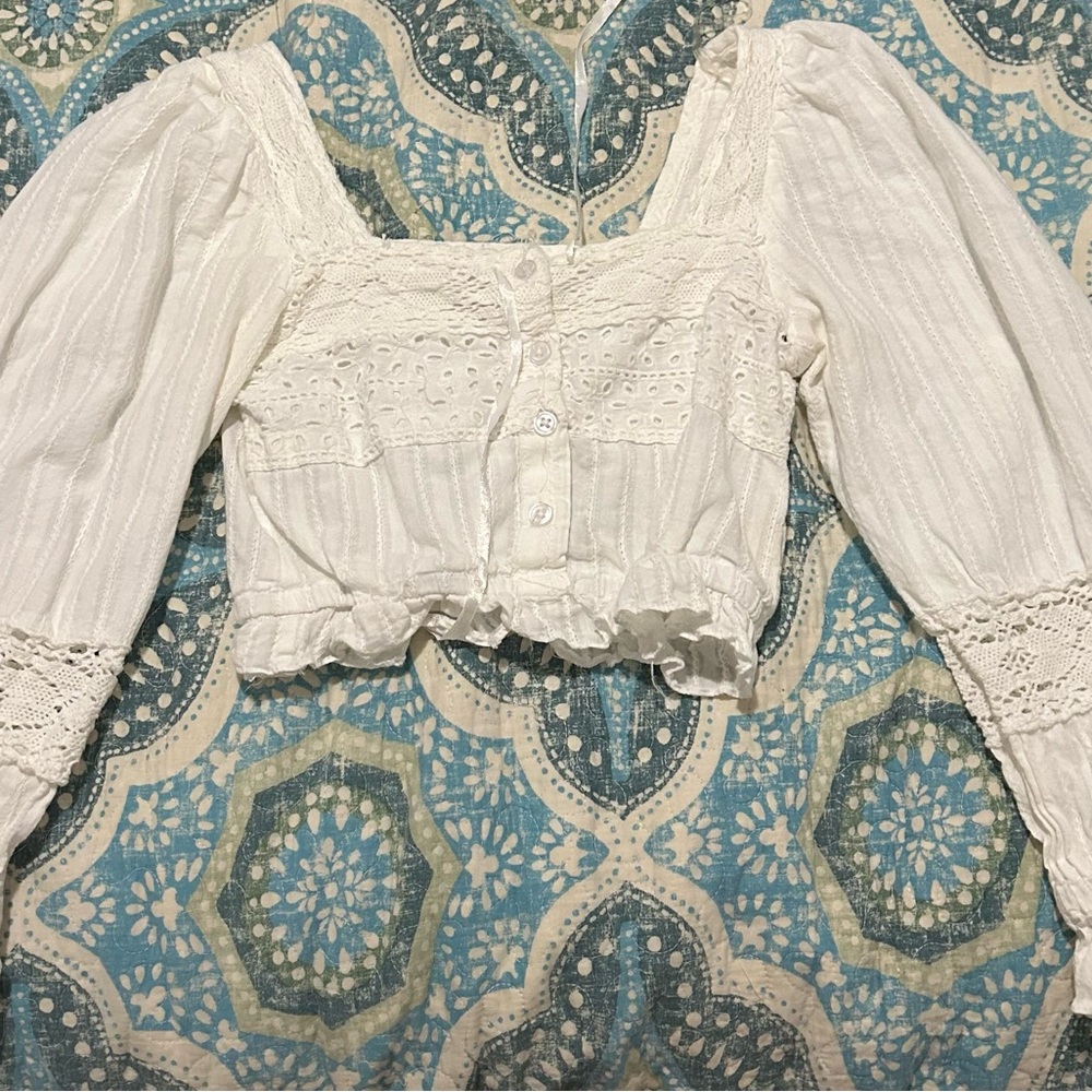 Rebellion XS White Crop Top
